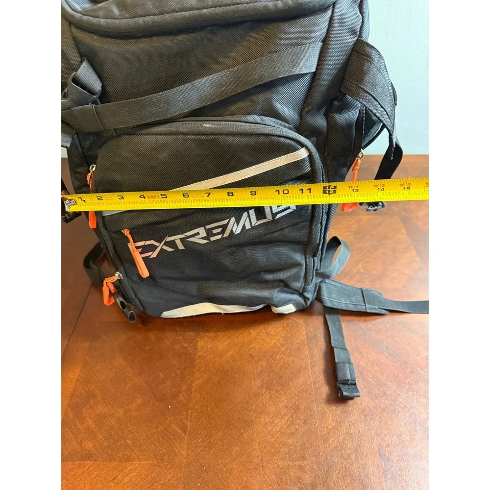Extremus Fishing Tackle Backpack Black Orange Outdoor Gear Bag Large